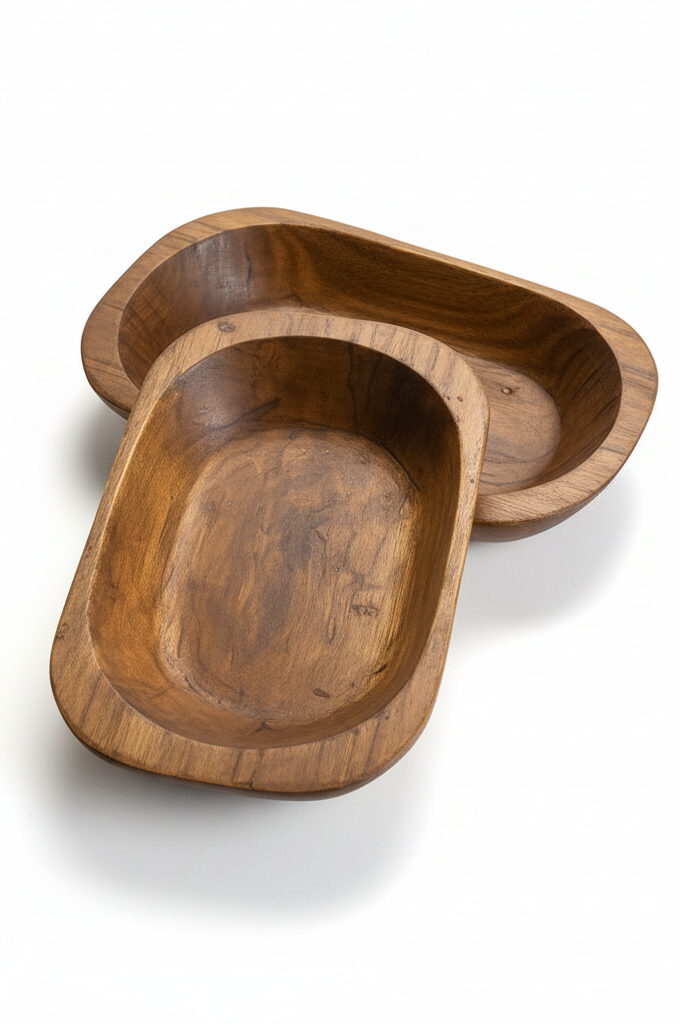 Medium Wooden Bowl (6 Piece Lot)