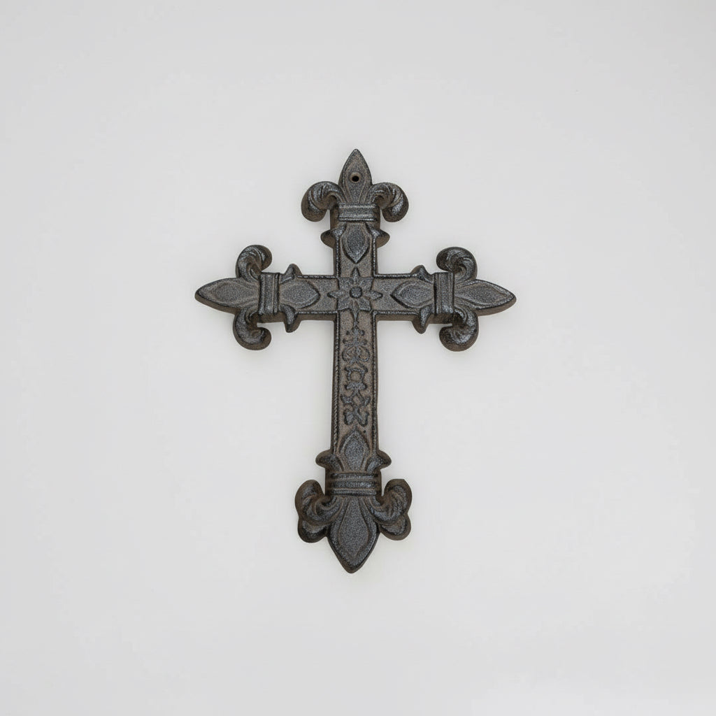 Large Cast Iron Decorative Cross