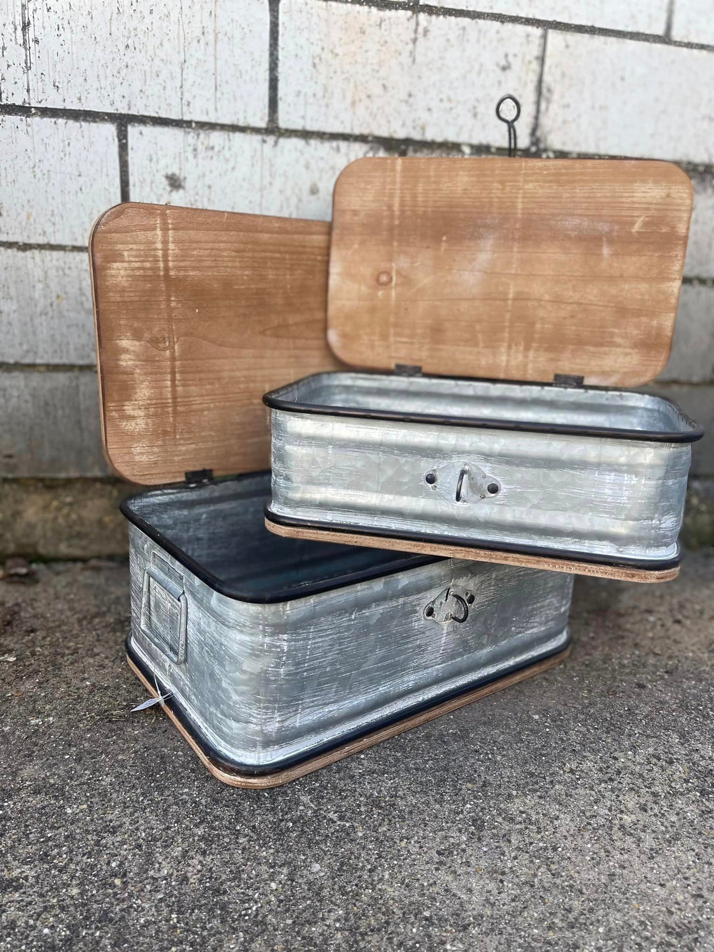 1 SET-- Wooden Box Storage Containers (#593)