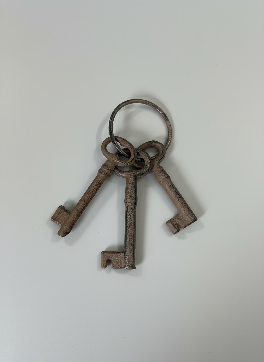 Cast Iron Keys on Ring