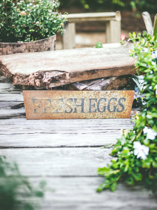 4– Tin Fresh Eggs Sign (838L)
