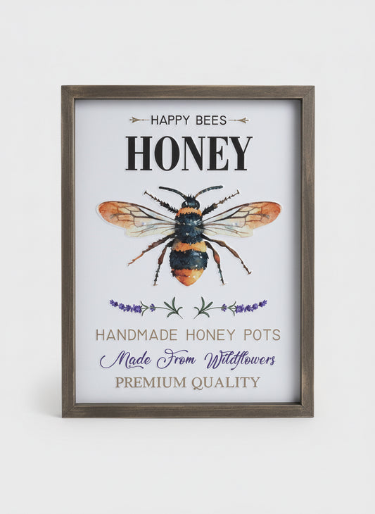 Happy Bees Honey Sign