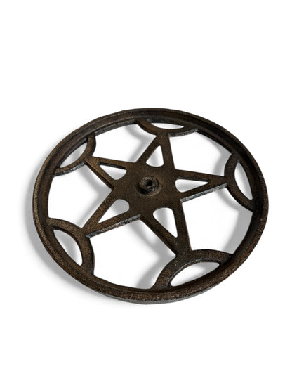 Cast Iron Rustic Brown Wheel