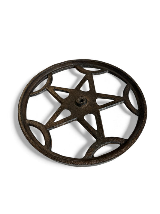 Cast Iron Rustic Brown Wheel