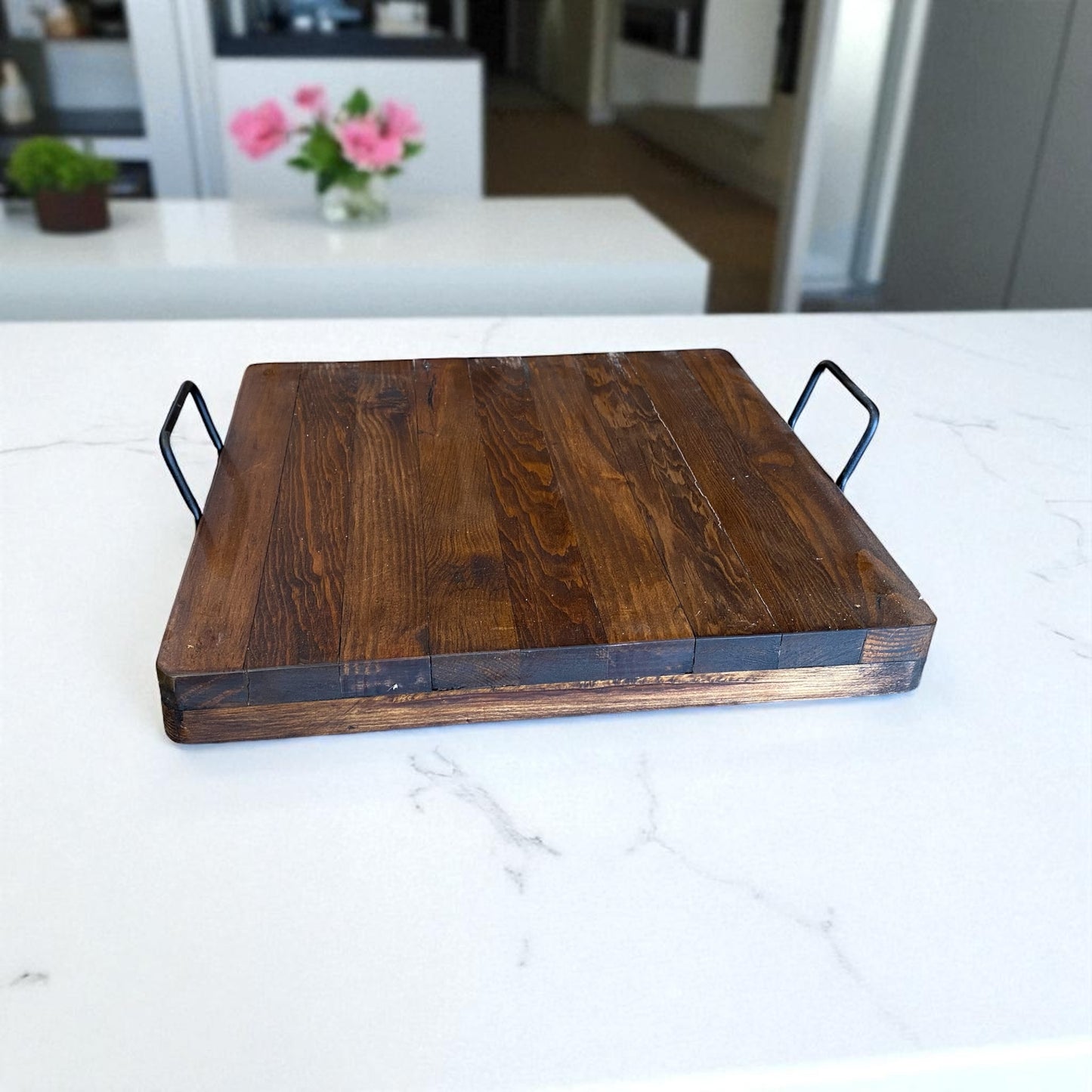 5– Wooden Table Riser/ Serving Tray (brown)