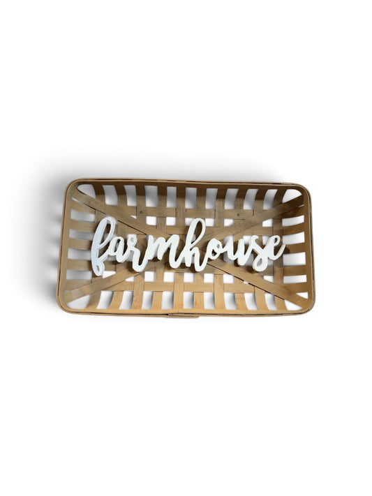 Farmhouse Tobacco Basket Decor