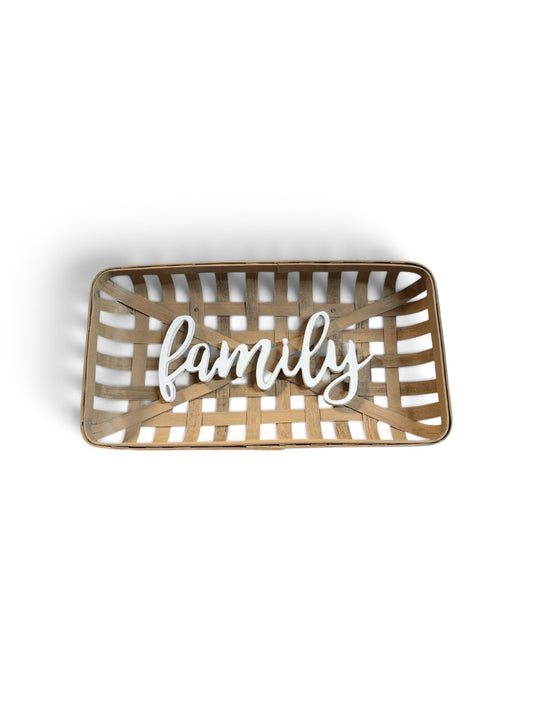Family Tobacco Basket Decor