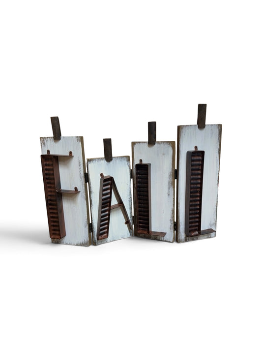 Fall Pumpkin Folding Wooden Sign