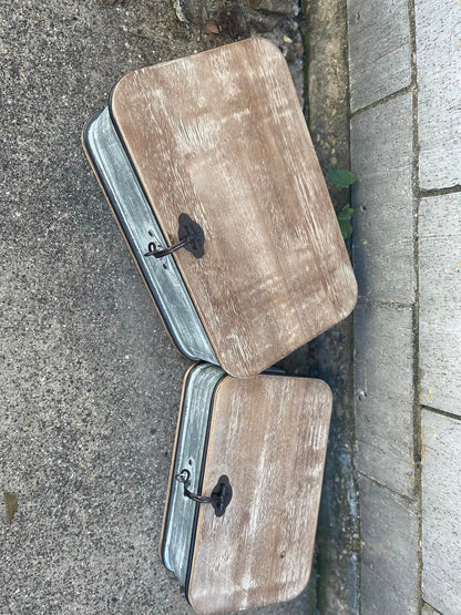 1 SET-- Wooden Box Storage Containers (#593)