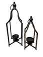 Black Metal Lantern Sets (2 Sets)