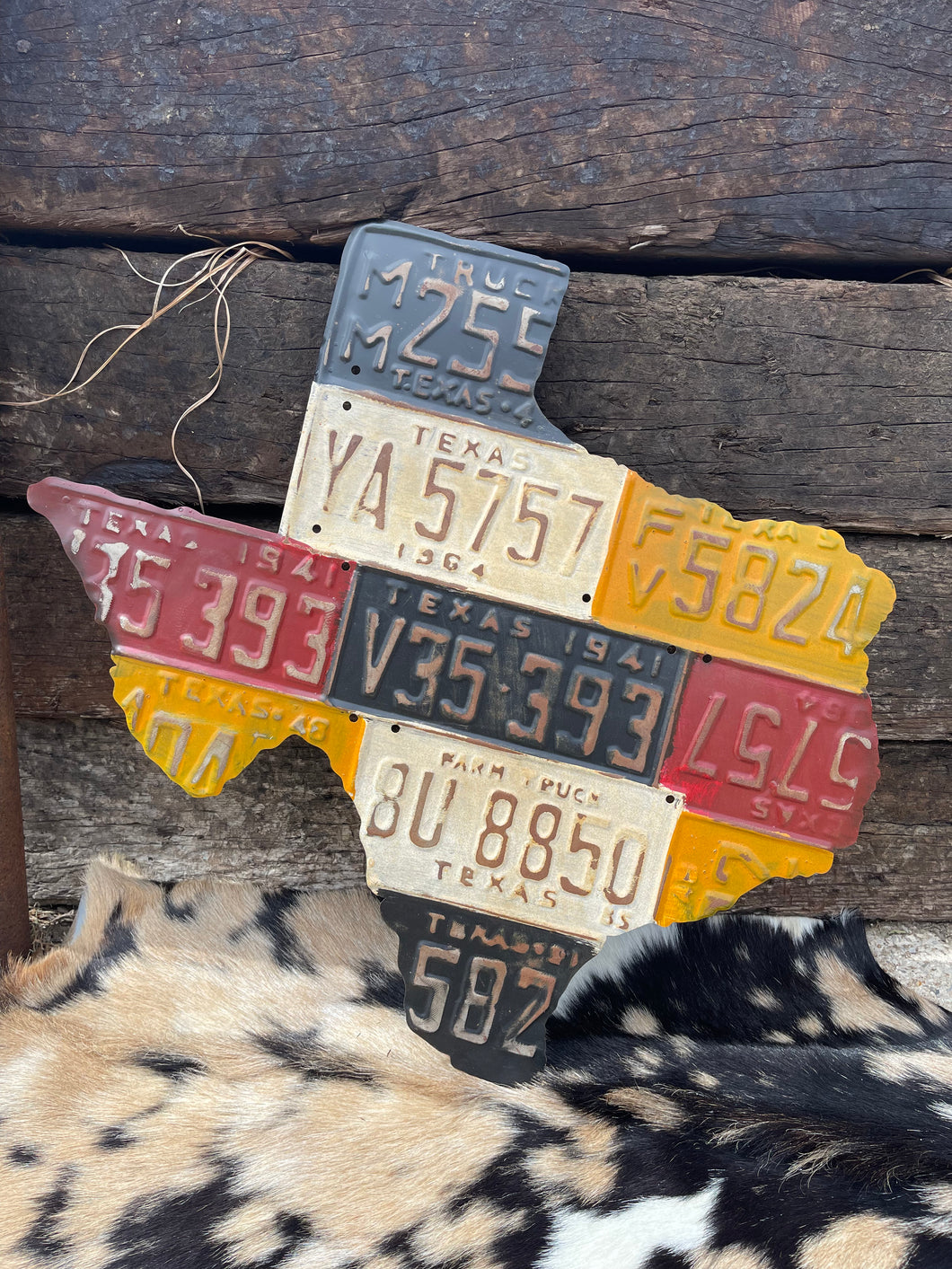 8-- Texas License Plate Map Signs(#8229-24)