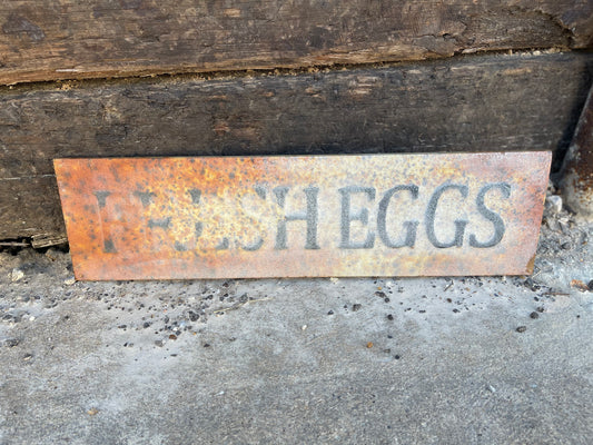 4– Tin Fresh Eggs Sign (838L)